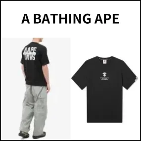 A BATHING APE  |Crew Neck Unisex Street Style Cotton Short Sleeves Oversized