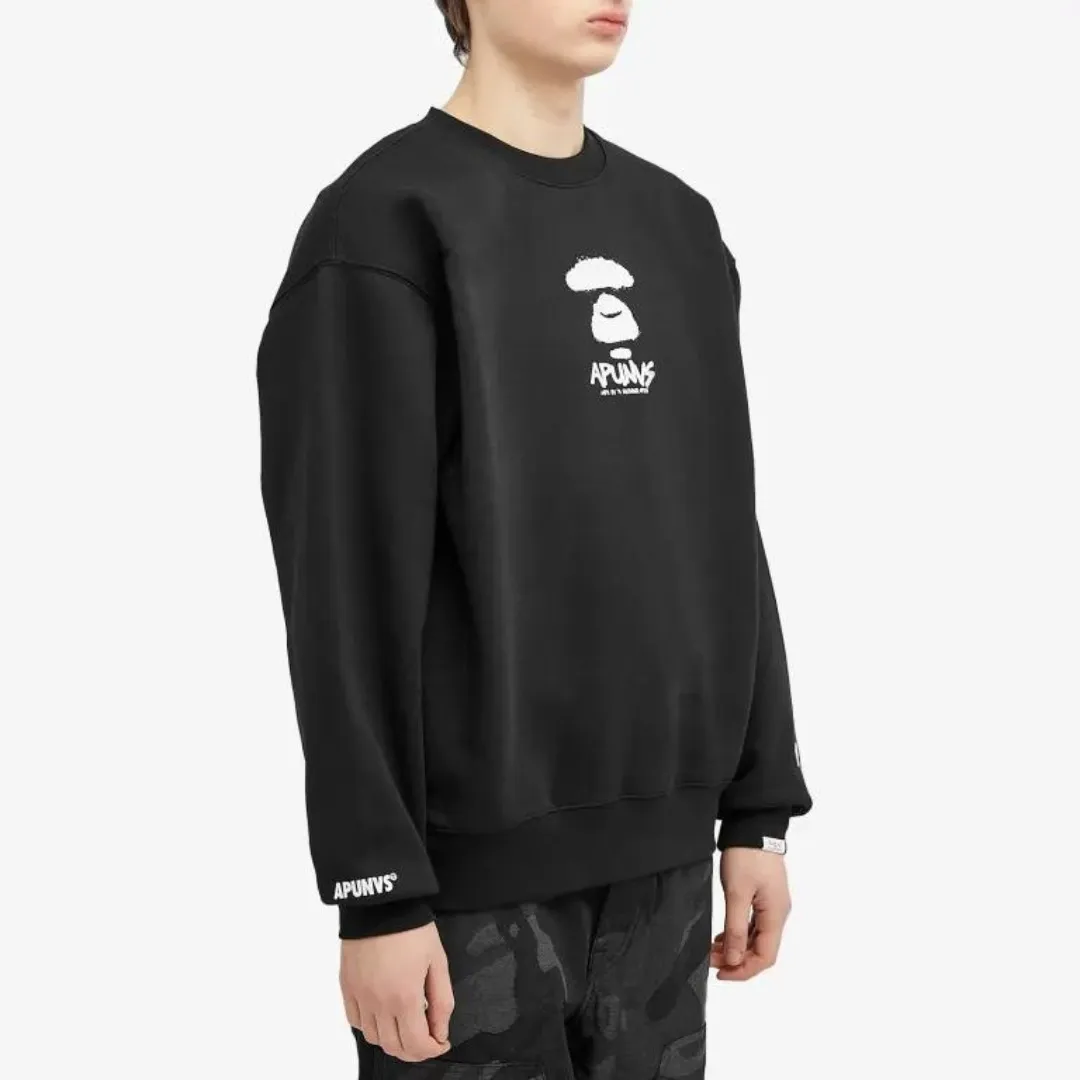 A BATHING APE  |Crew Neck Unisex Street Style Long Sleeves Cotton Oversized