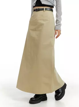 A-Line Pocket Maxi Skirt CM426