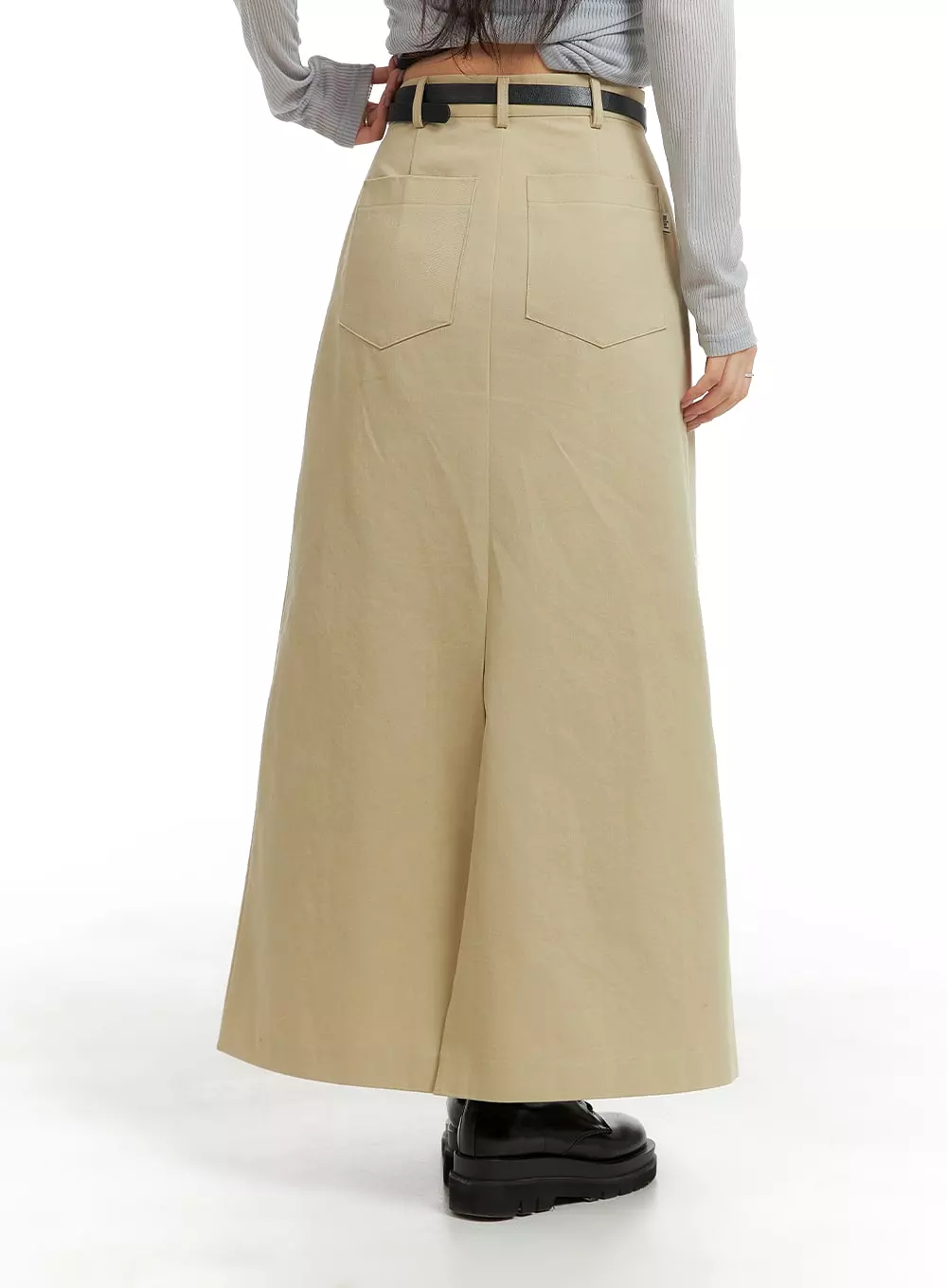 A-Line Pocket Maxi Skirt CM426