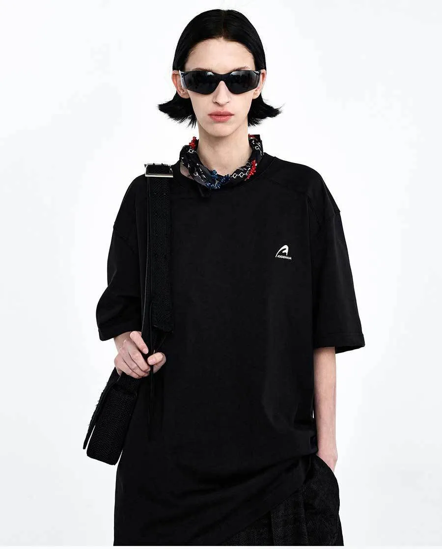 ADERERROR  |Unisex Street Style Plain Cotton Oversized Logo T-Shirts