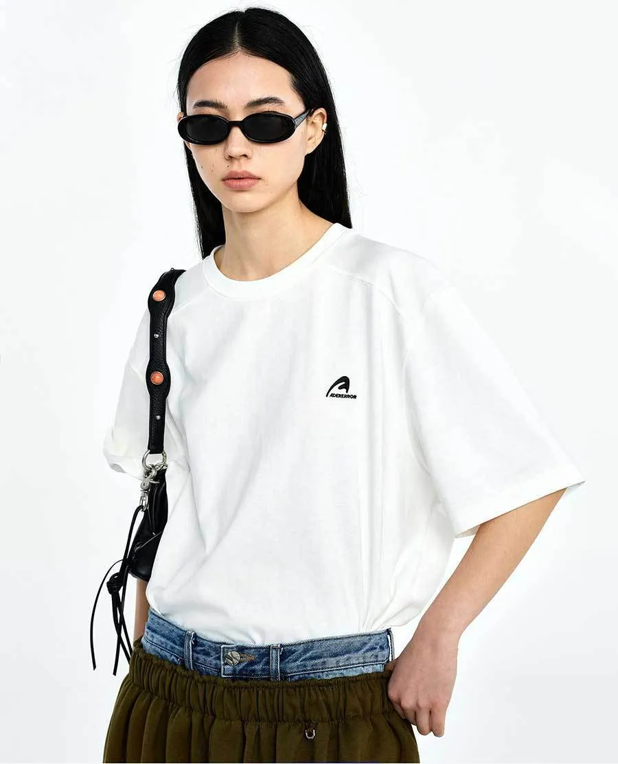 ADERERROR  |Unisex Street Style Plain Cotton Oversized Logo T-Shirts