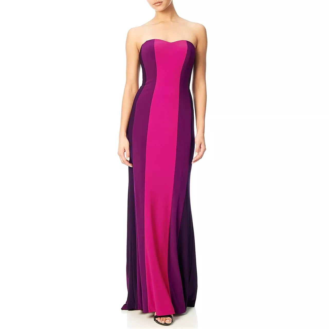 Adrianna Papell AP1E200919 - Stripe Color Block Evening Dress