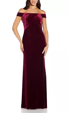 Adrianna Papell AP1E206226 - Velvet Sheath Evening Gown