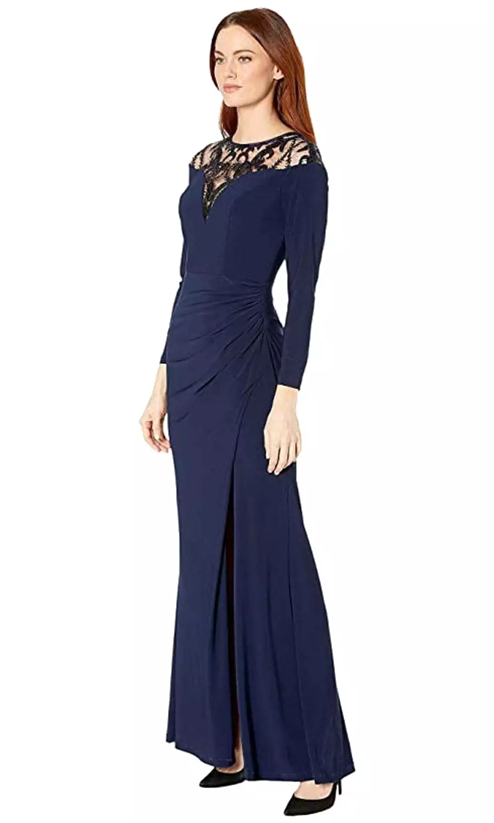 Adrianna Papell - AP1E206953 Embellished Long Sleeve Sheath Dress