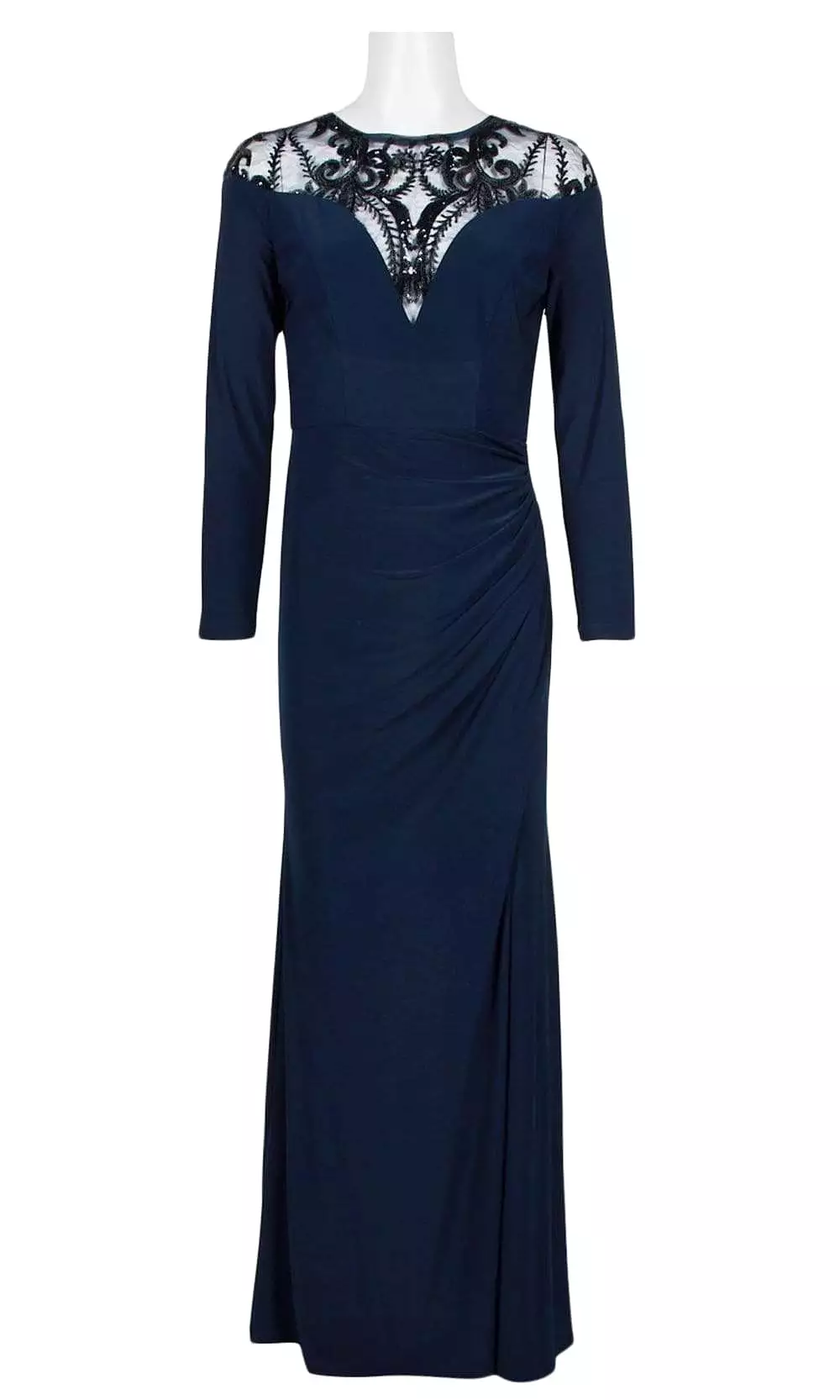 Adrianna Papell - AP1E206953 Embellished Long Sleeve Sheath Dress