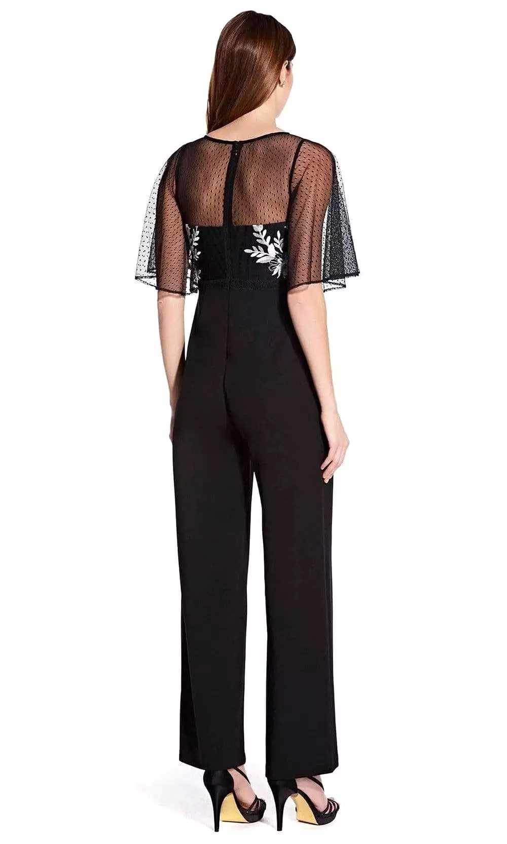 Adrianna Papell - Sheer Overlay Embroidered Jumpsuit AP1E205755