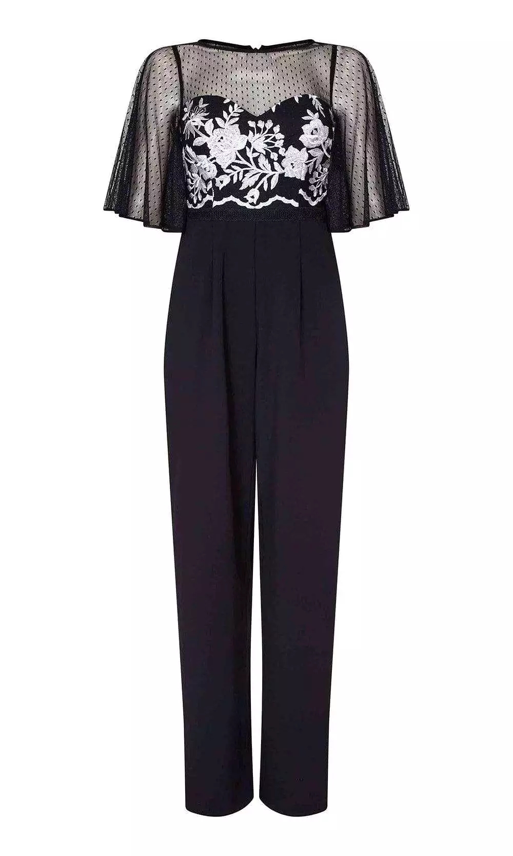 Adrianna Papell - Sheer Overlay Embroidered Jumpsuit AP1E205755