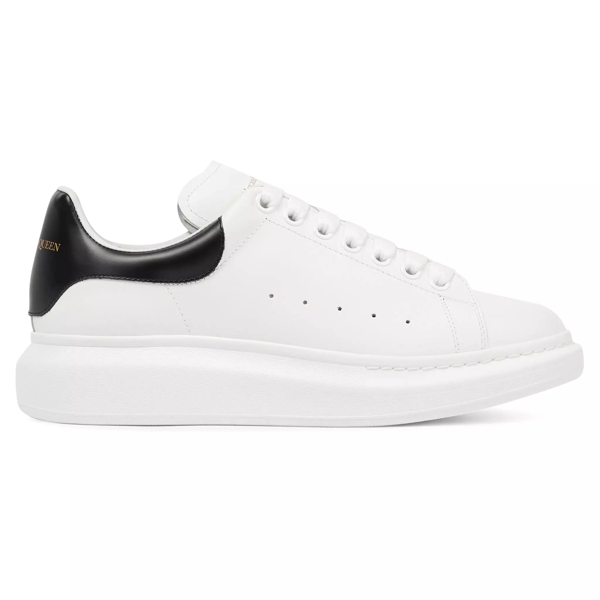 Alexander Mcqueen Raised Sole White Black Sneaker