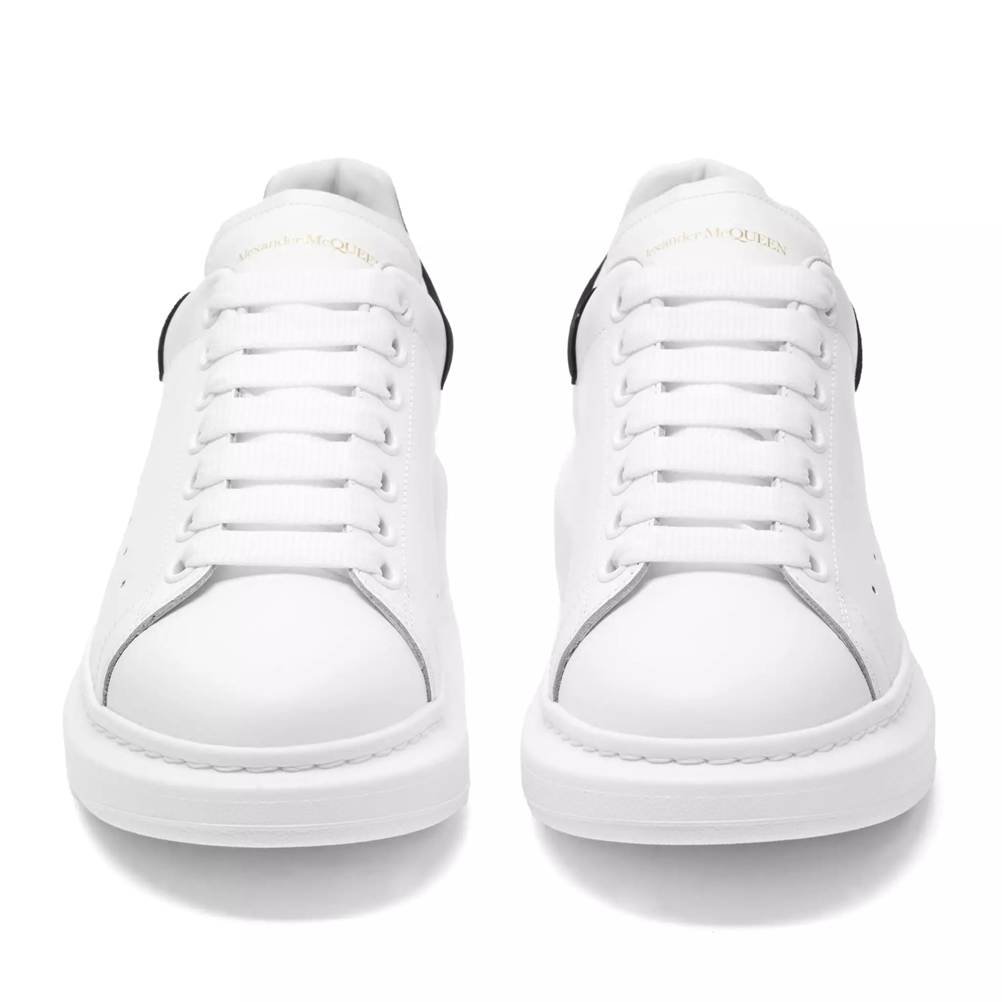 Alexander Mcqueen Raised Sole White Black Suede Sneaker