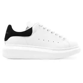 Alexander Mcqueen Raised Sole White Black Suede Sneaker