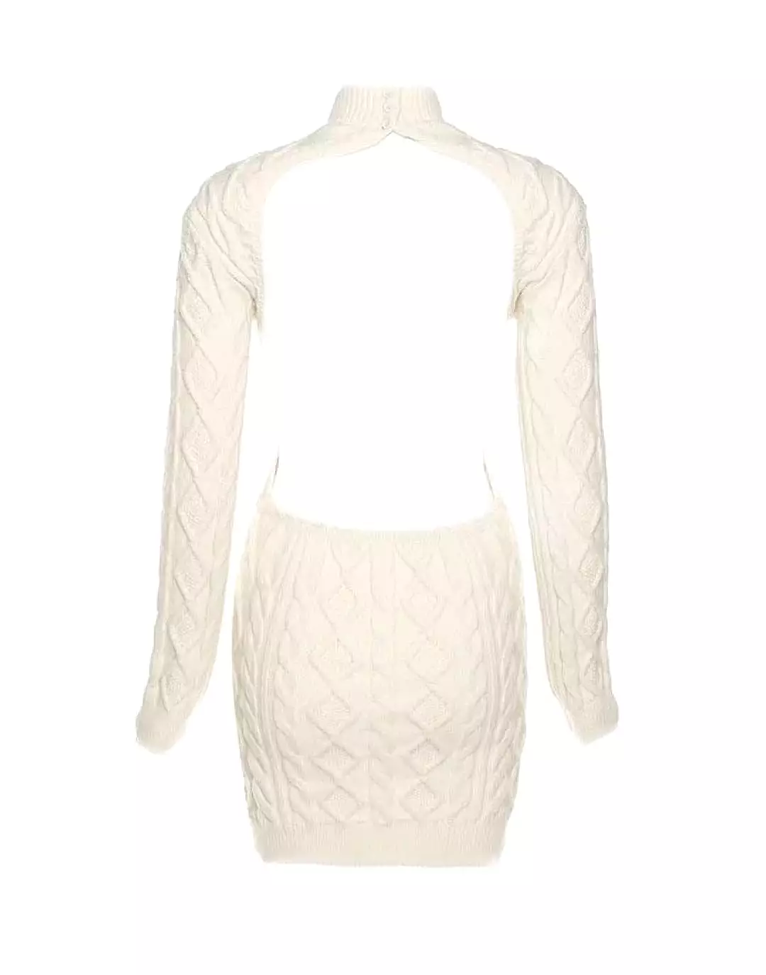 Backless Cable Knit Dress