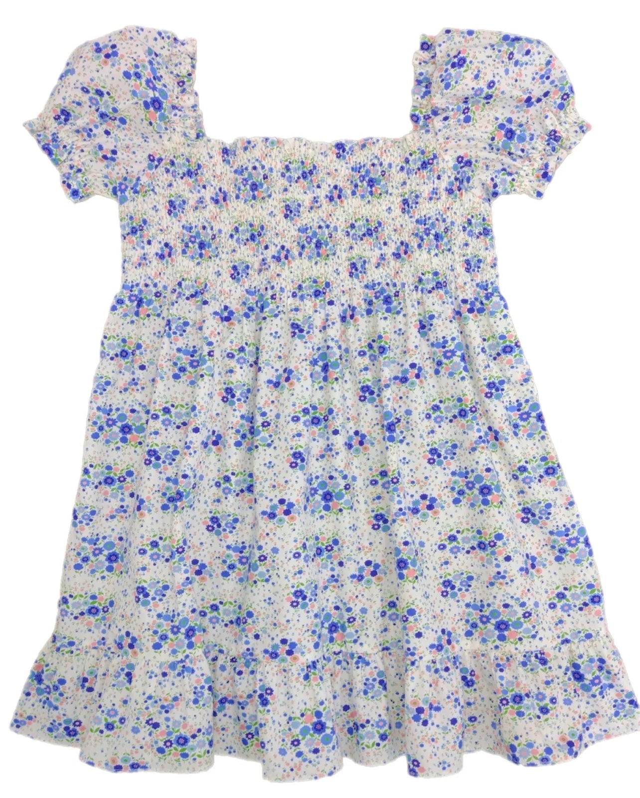 Be Elizabeth by James & Lottie - Fall Floral Smocked Short Sleeve Dress