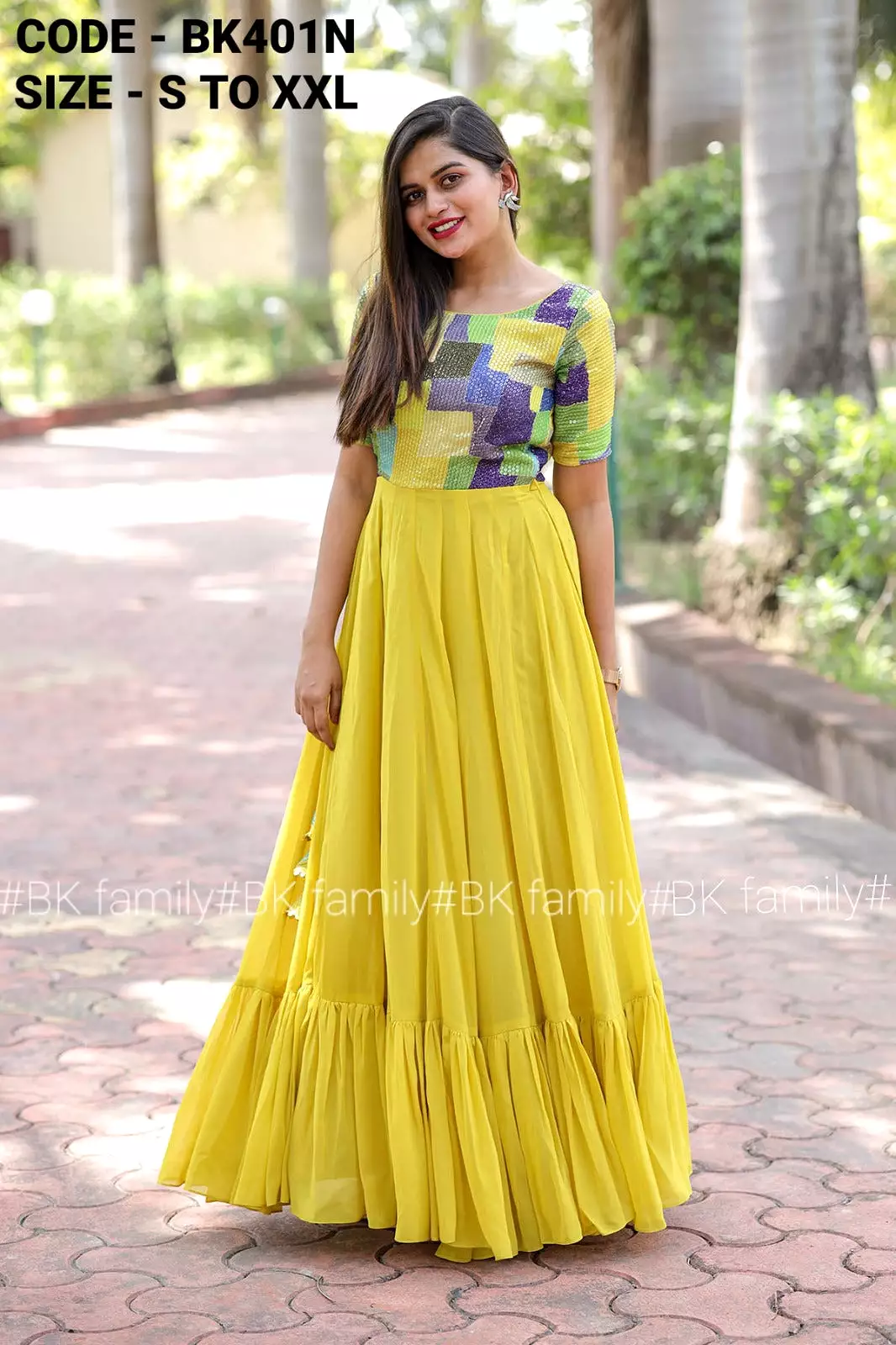 Beautiful Yellow Shade Anarkali Kurta in Georgette-TREND001YK