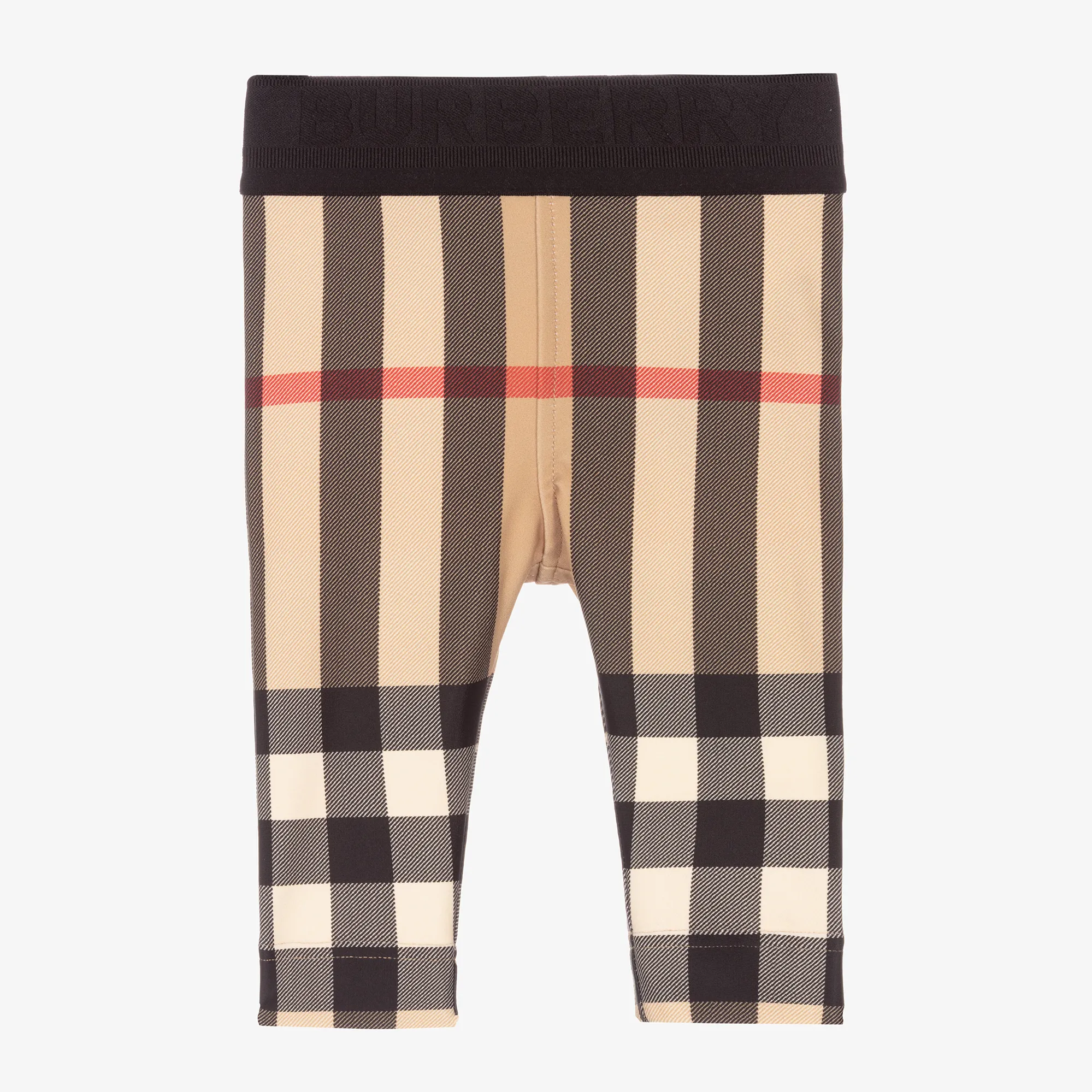 Beige Check Baby Leggings