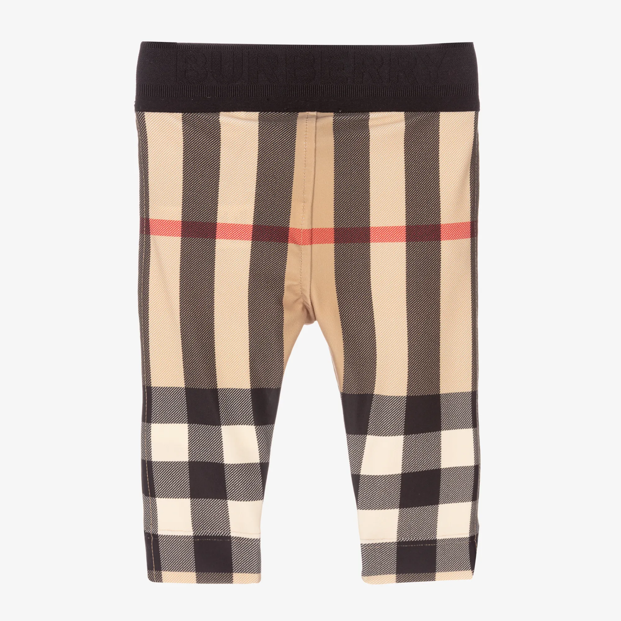 Beige Check Baby Leggings