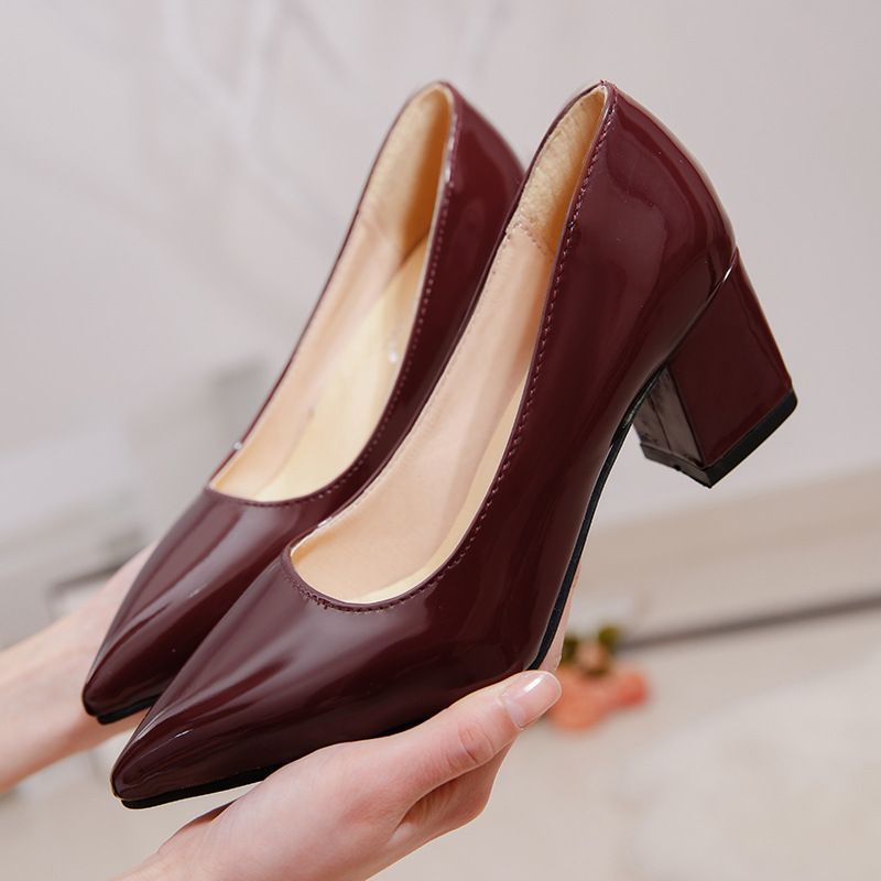 Block-Heel Pointy Pumps (Various Designs) BL33