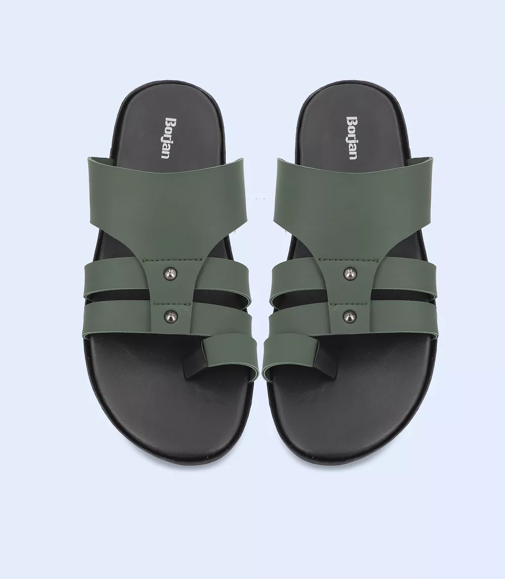 BM5473-OLIVE-Men Chappal