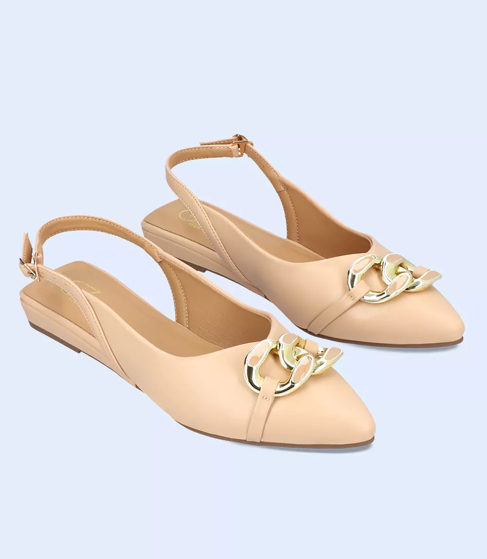 BW8154-BEIGE-Women Casual Sling Backs