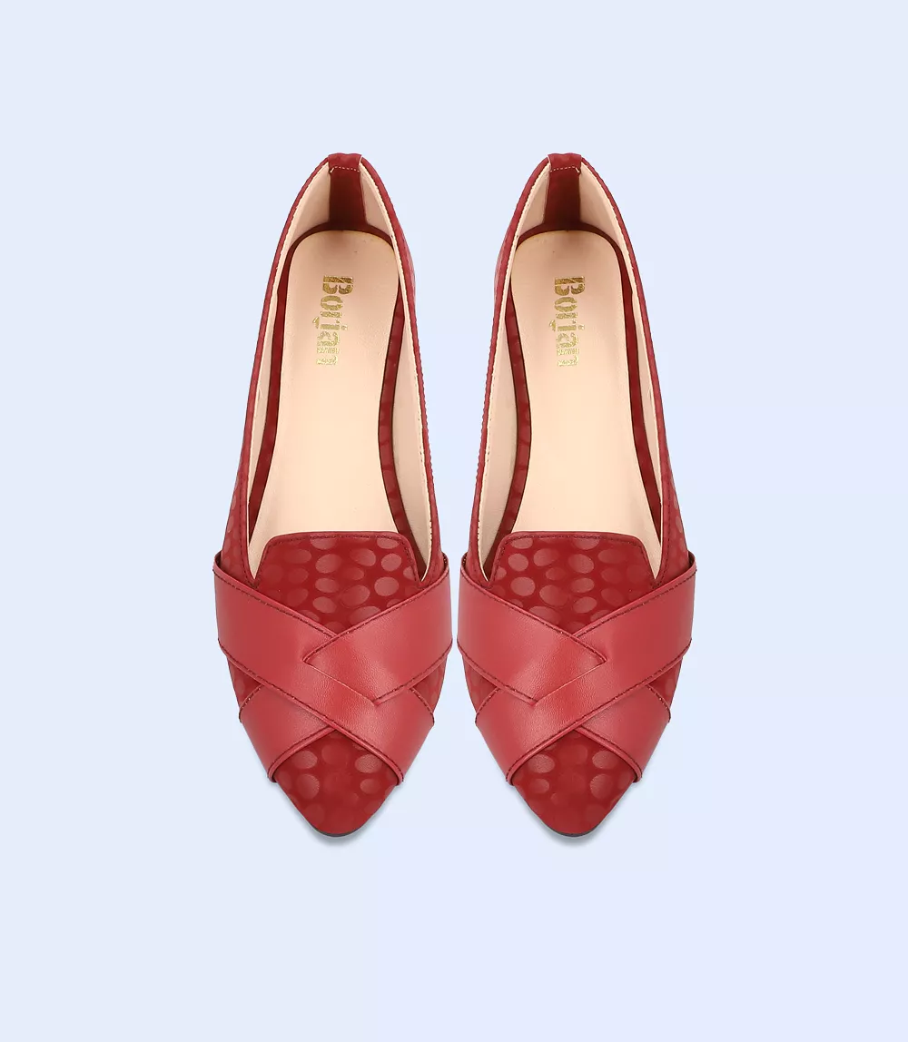 BW8418-MAROON-Women Casual Pumps