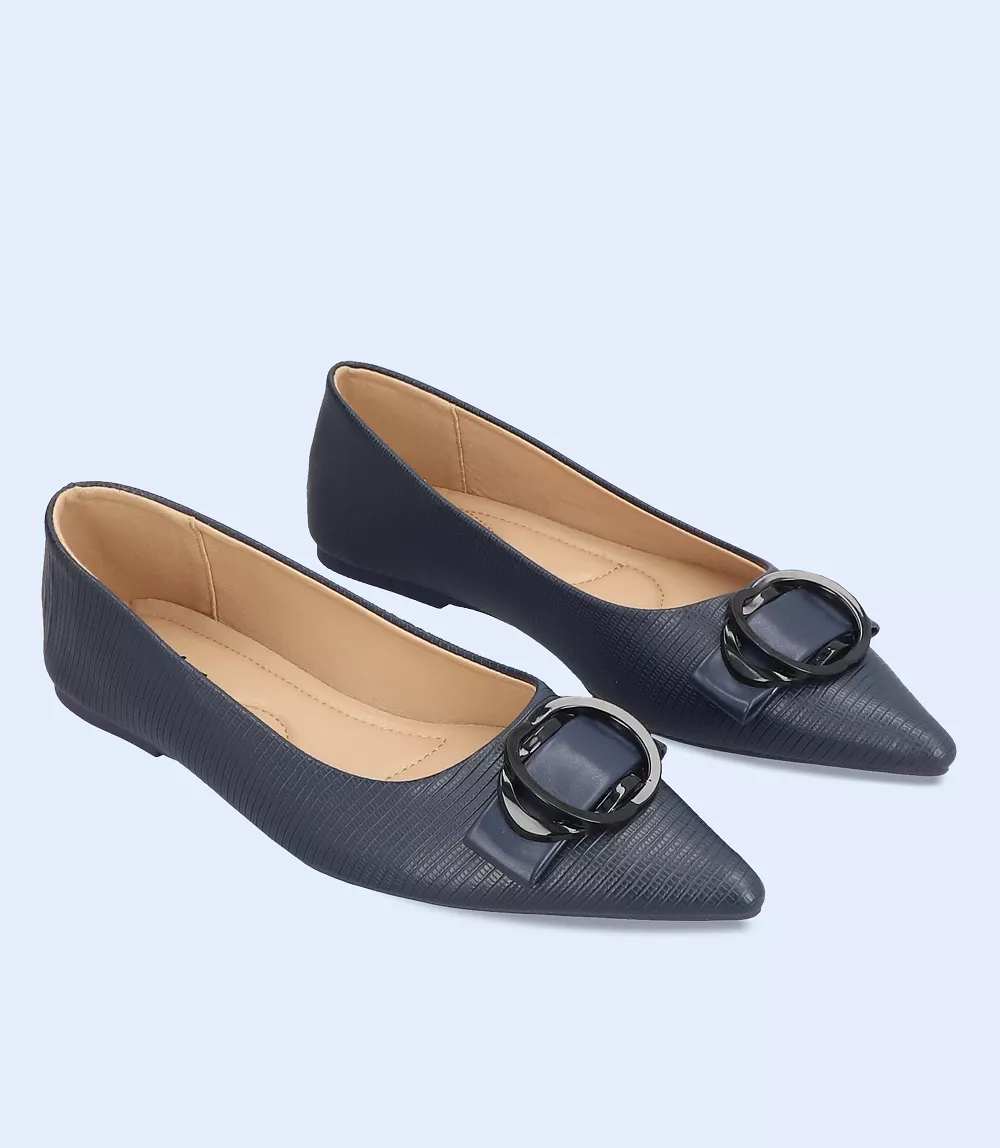 BW8477-NAVY-Women Casual Pumps