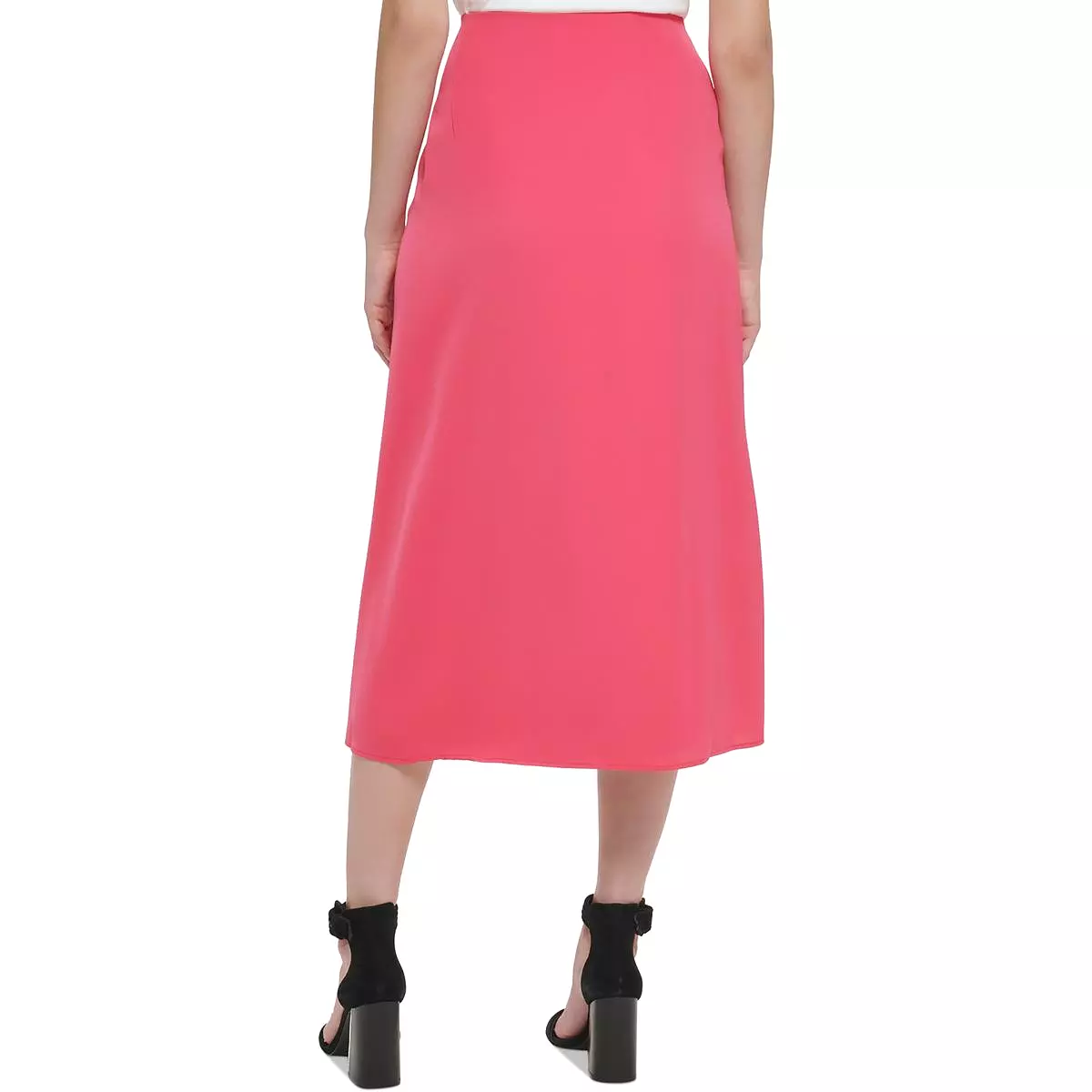 Calvin Klein Womens High Rise Twist Waist Midi Skirt