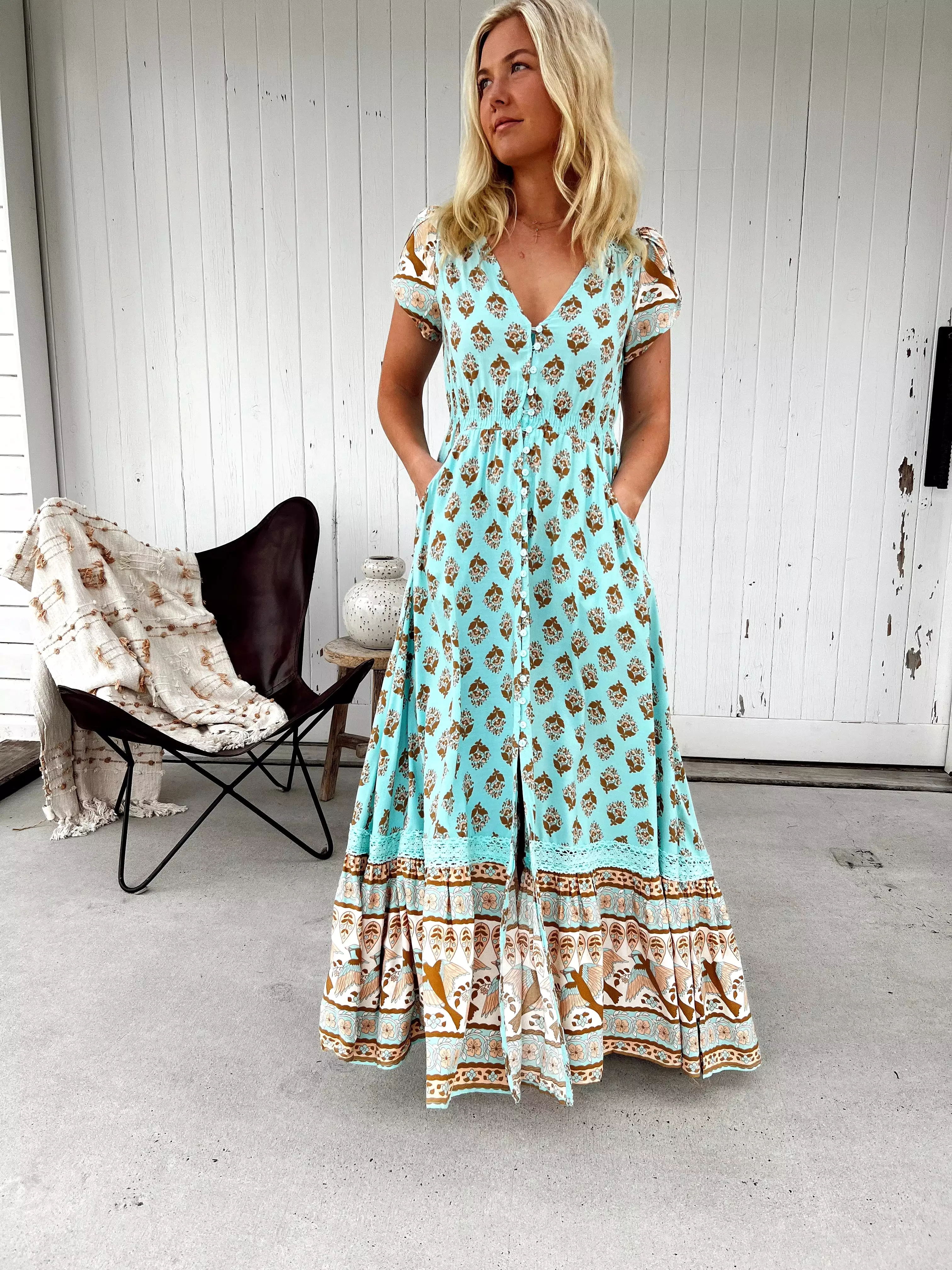 Carmen Maxi Dress - Aquarius Collection