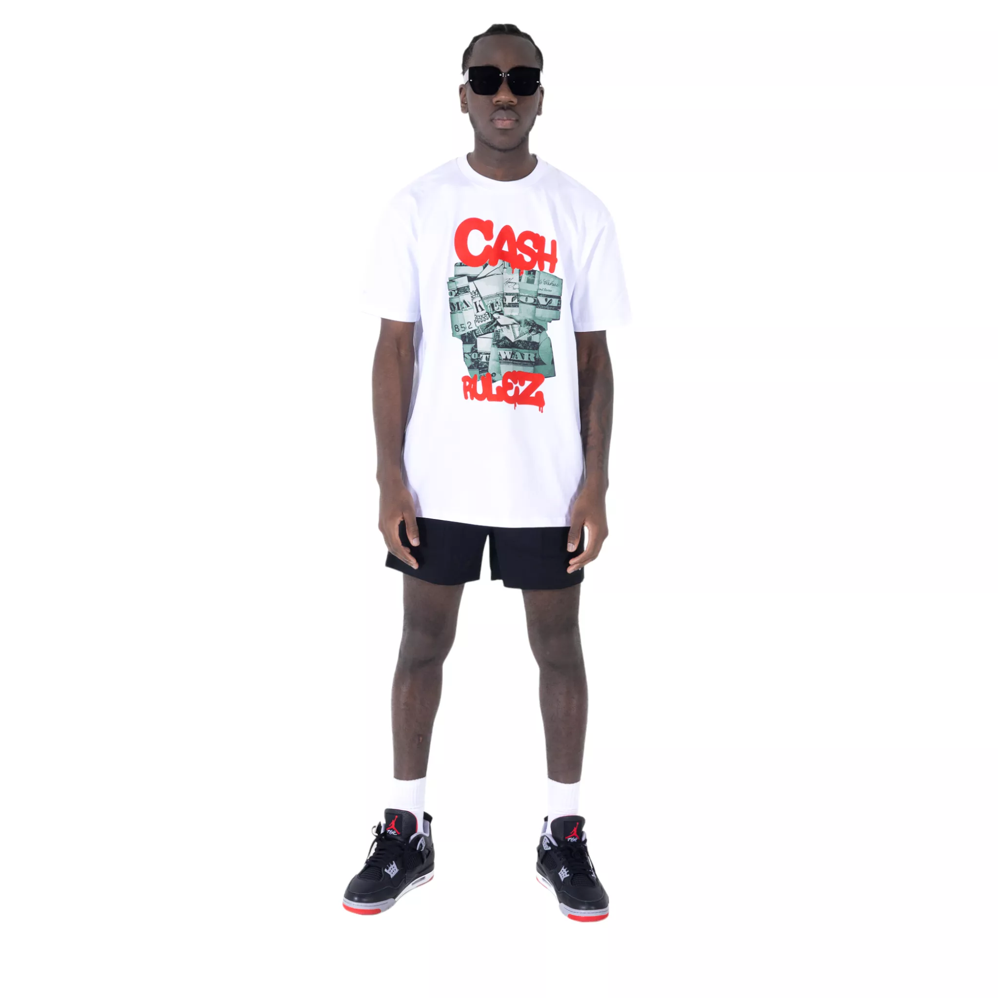 CASH RULEZ T-shirt  WHITE