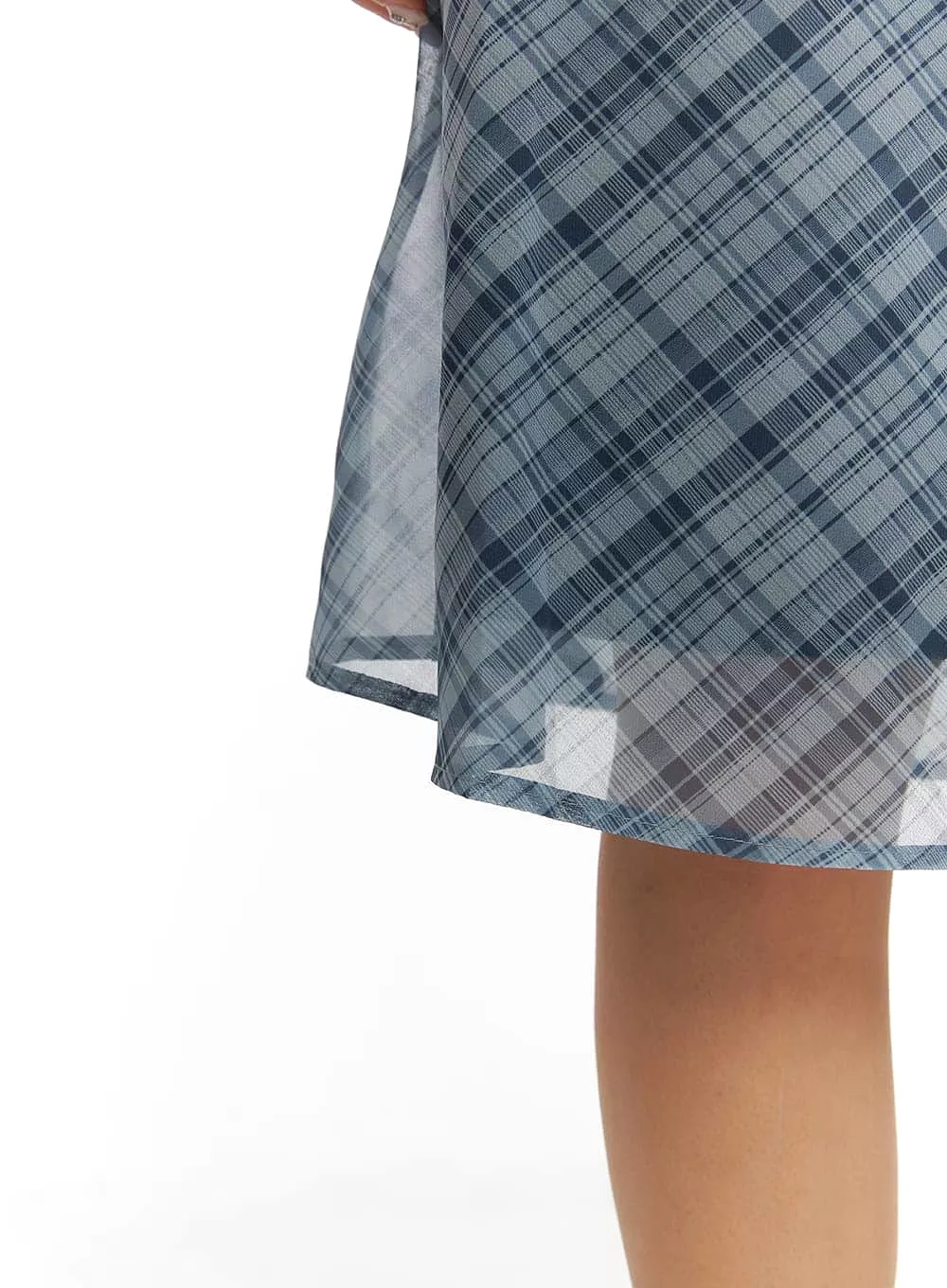 Checkered Midi Skirt CA415