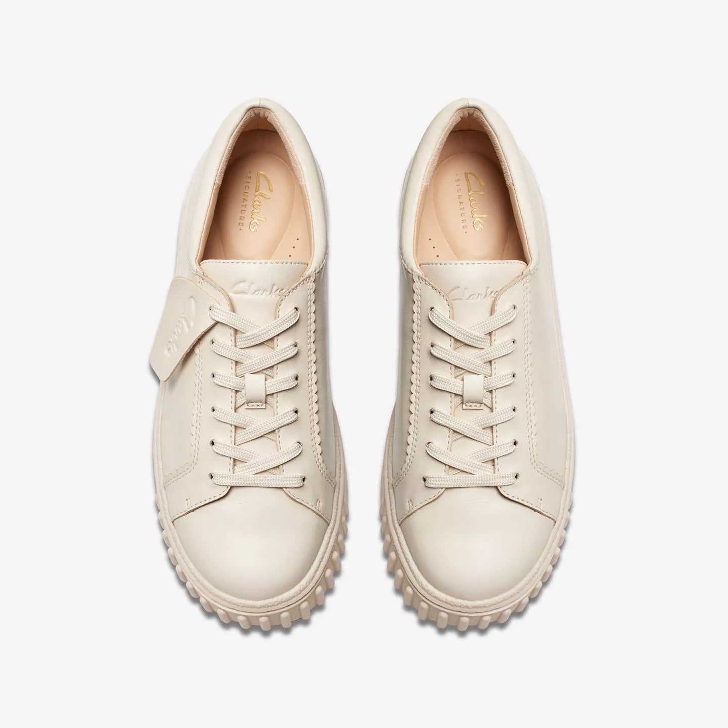 Clarks Mayhill Walk Cream Leather