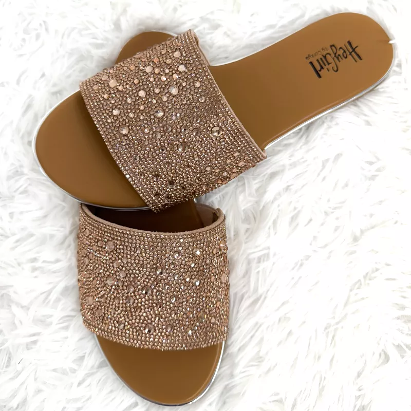 Corky's Pizzazz Champagne Rhinestones Sandals