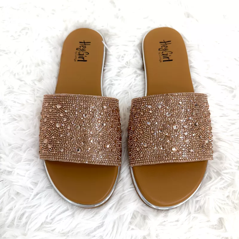 Corky's Pizzazz Champagne Rhinestones Sandals