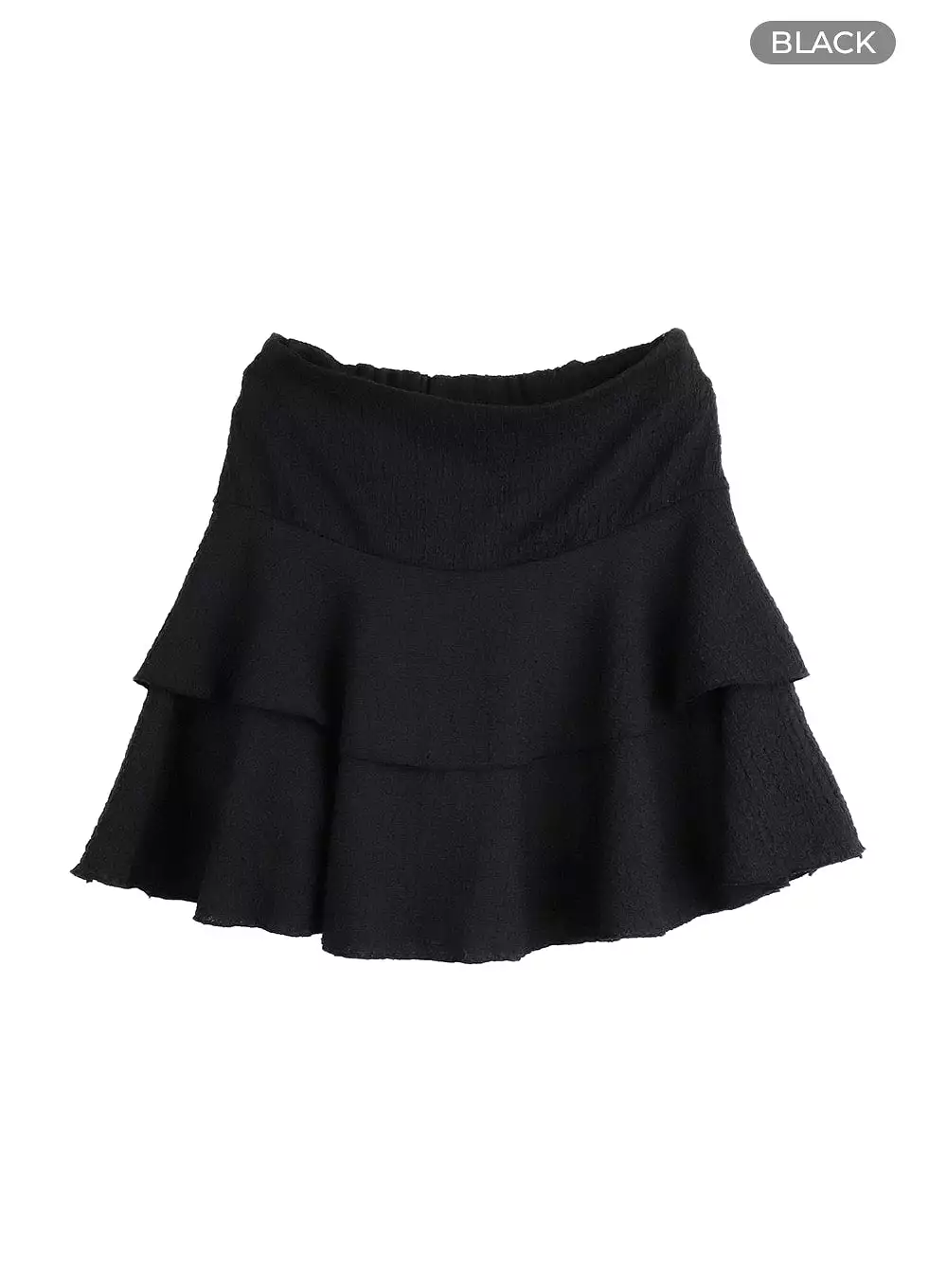 Cotton Ruffle Hem Mini Skirt CM413