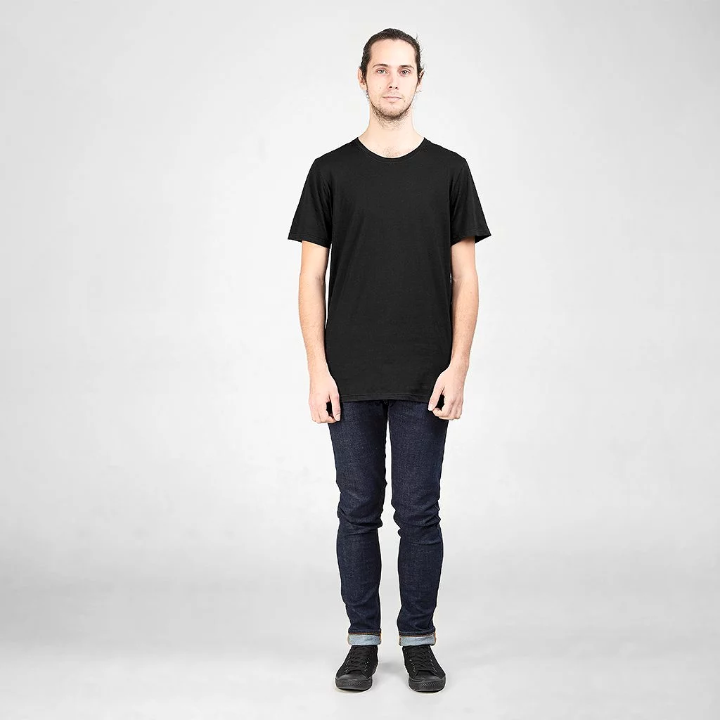 Cotton Tall Crew | Black