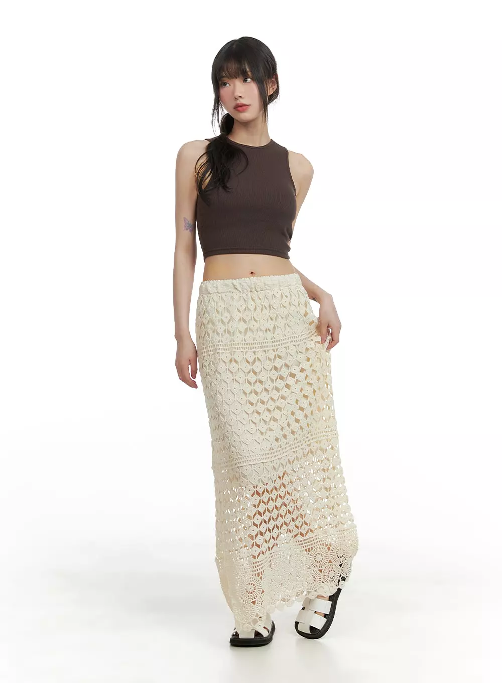 Crochet Maxi Skirt CA412