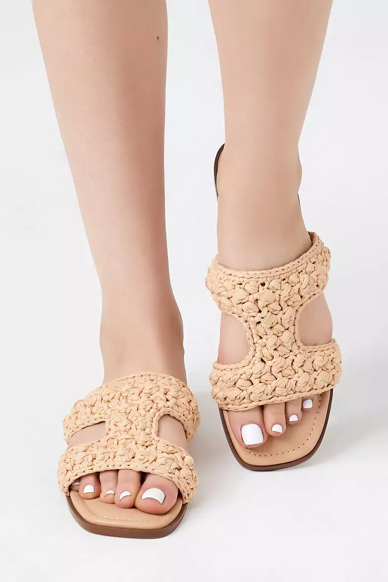 Crochet Woven Flat Sandals