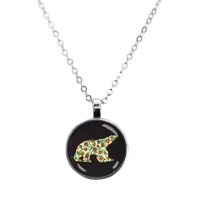 Dawn Oman Spring Bear Dome Glass Necklace