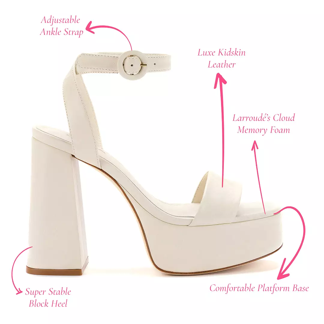 Dolly Sandal In Ivory Leather