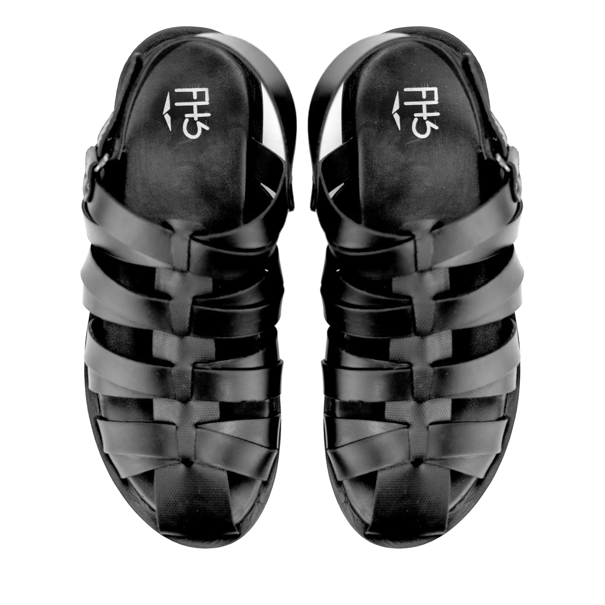 Dot Embossed Sandals-Black