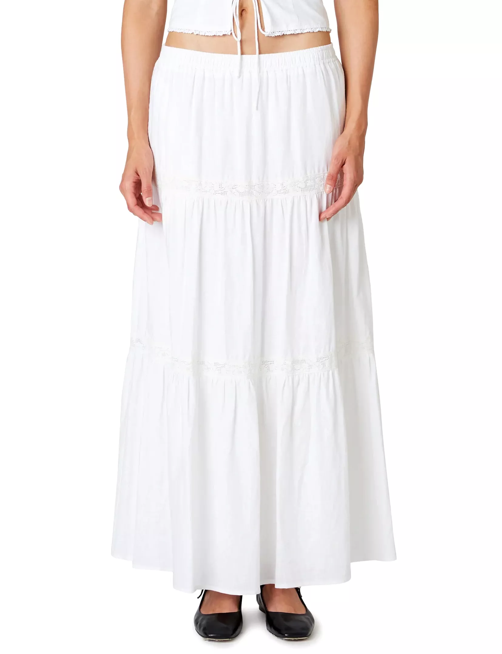 Dove Maxi Skirt, White