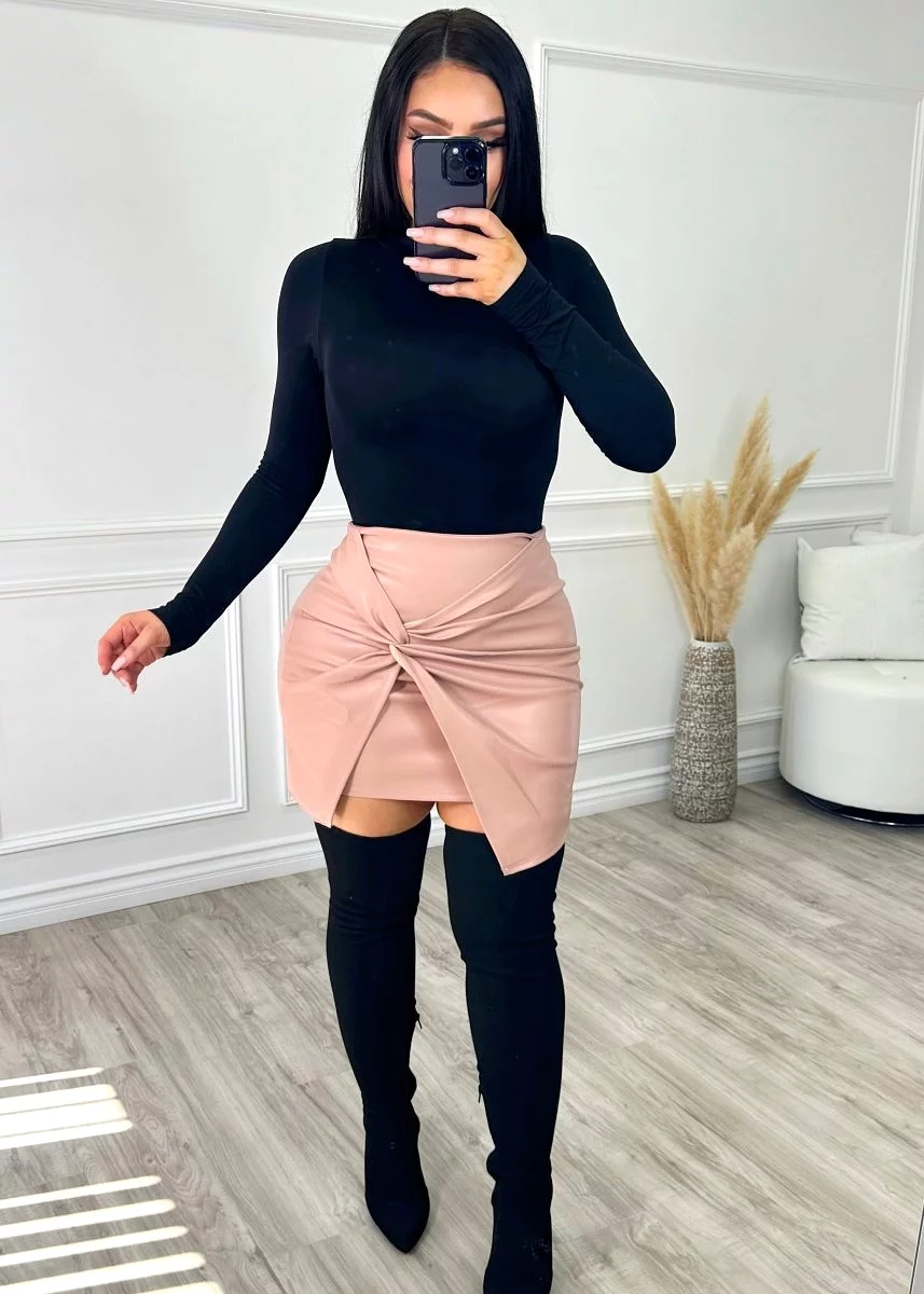 Drop A Line Skirt Mauve