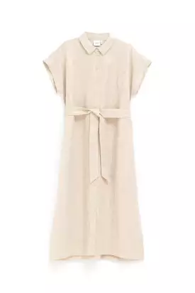 Elk The Label - Metalen Shirt Dress - Gold Linen