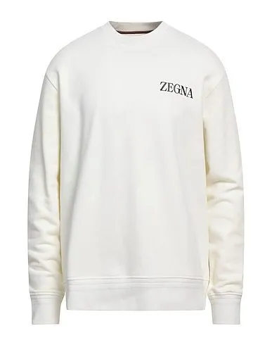 Ermenegildo Zegna  |Crew Neck Long Sleeves Plain Cotton Oversized Logo Luxury