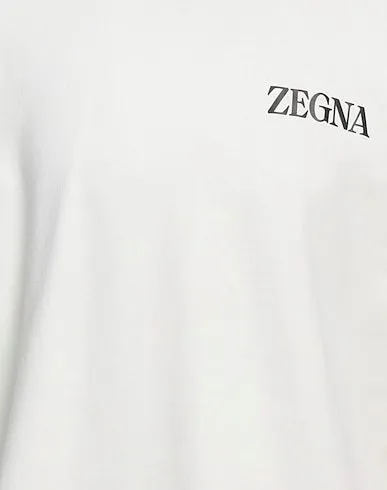 Ermenegildo Zegna  |Crew Neck Long Sleeves Plain Cotton Oversized Logo Luxury