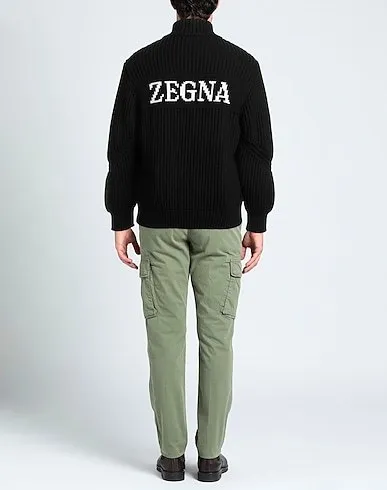 Ermenegildo Zegna  |Wool Nylon Plain Oversized Luxury Cardigans