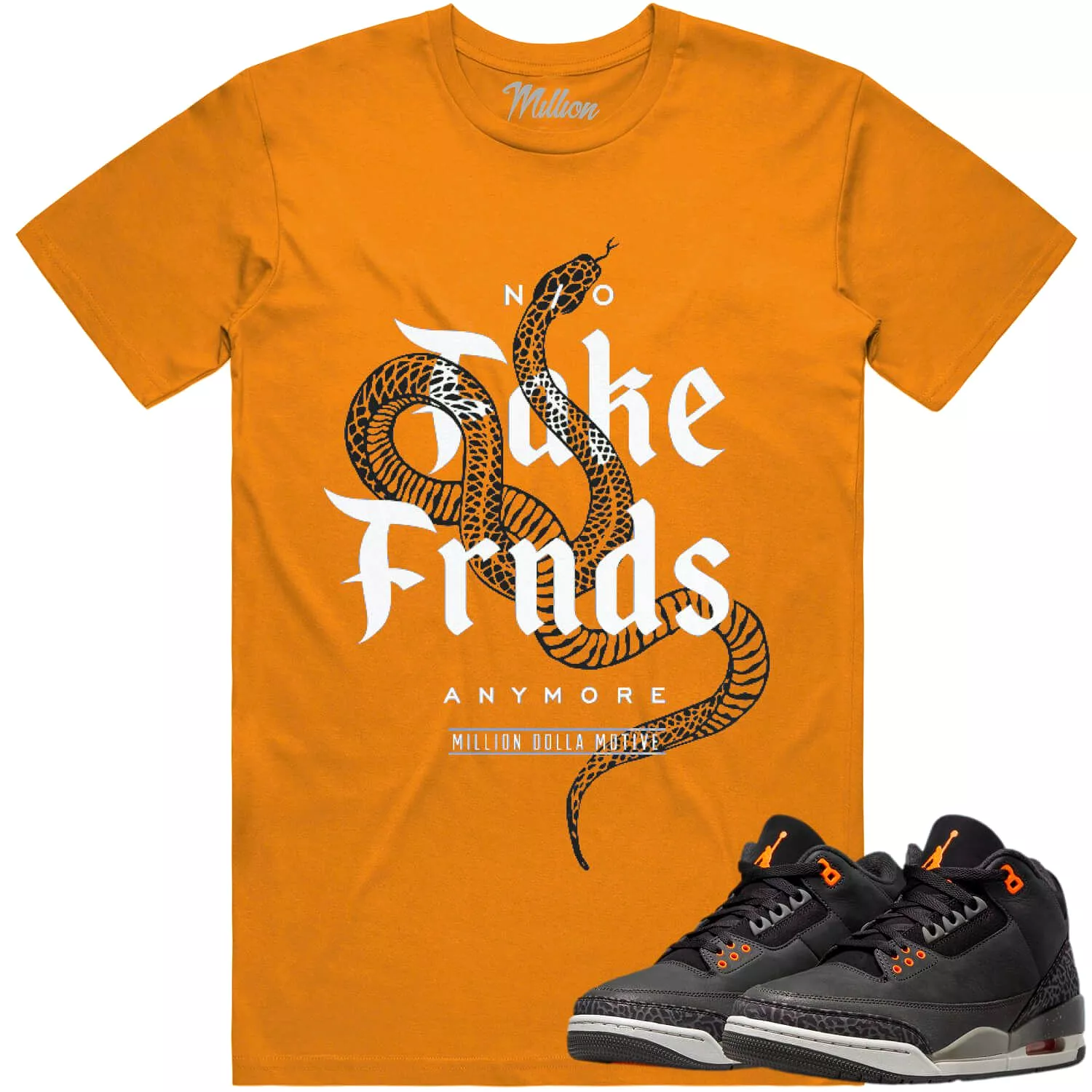 FAKE FRIENDS : Orange Sneaker Tees Shirt