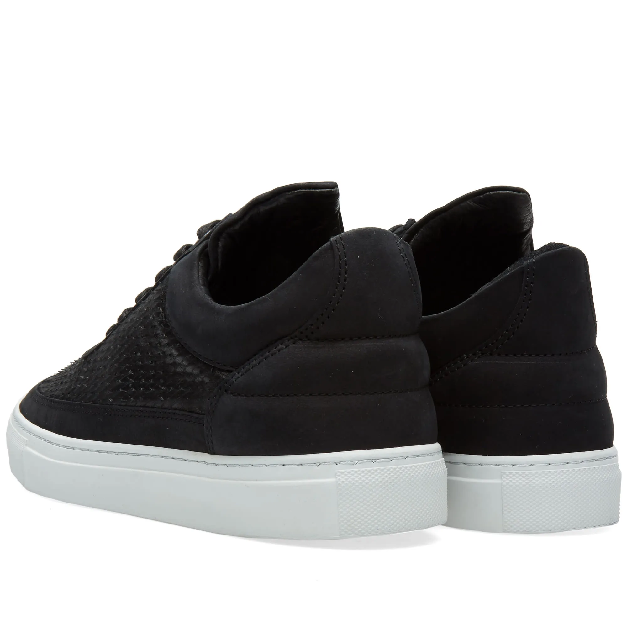 Filling Pieces Low Top SneakerBlack Hairy Fur