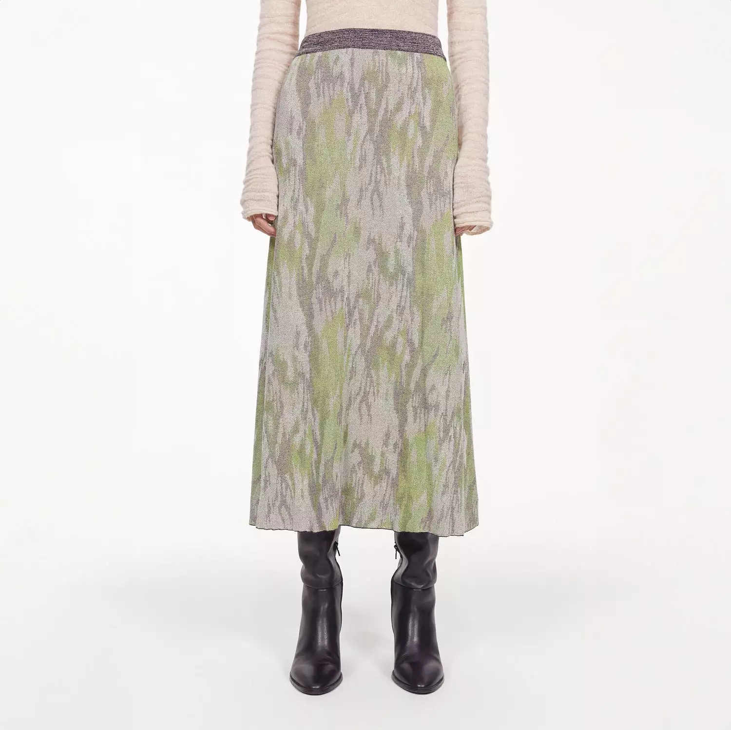 FLORA JAQUARD KNITTED SKIRT