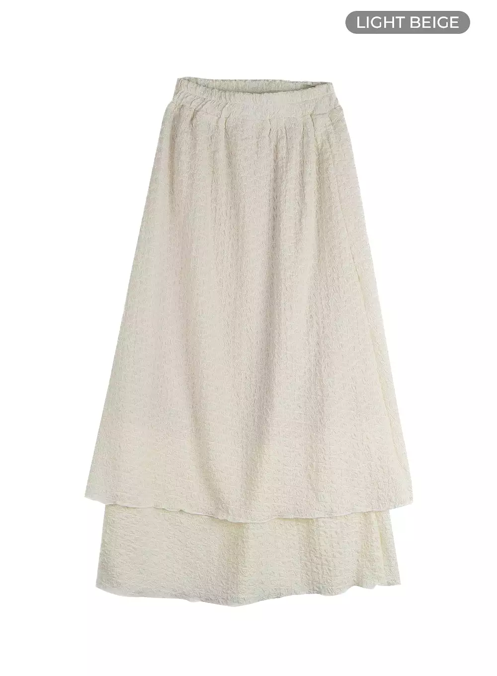 Frill Textured Maxi Skirt OM404