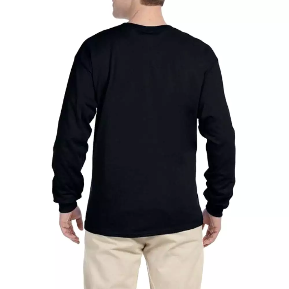 Gildan G240 Men's Ultra Cotton Long-Sleeve T-Shirt - Black